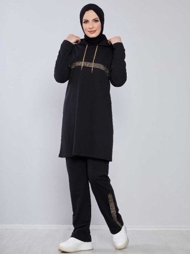 Hooded Tracksuit TRN1017 Black - 1