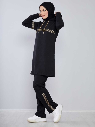 Hooded Tracksuit TRN1017 Black - 4