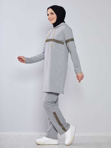 Hooded Tracksuit TRN1017 Grey - 3