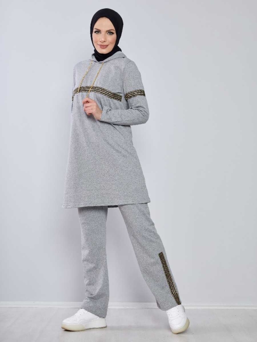 Hooded Tracksuit TRN1017 Grey - 5