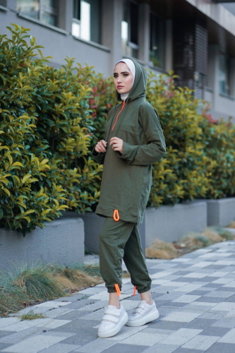 Tracksuit Set - TRN2040 - Khaki - 4