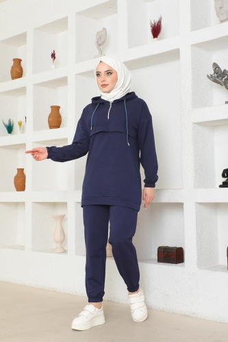 Tracksuit Set TRN1019 - Navy blue - 1