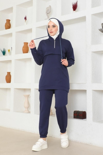 Tracksuit Set TRN1019 - Navy blue - 2