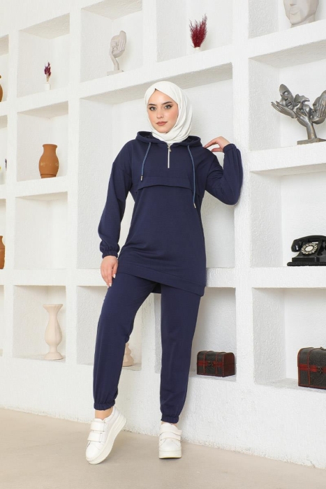 Tracksuit Set TRN1019 - Navy blue - 4