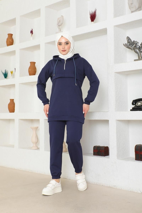 Tracksuit Set TRN1019 - Navy blue - 5