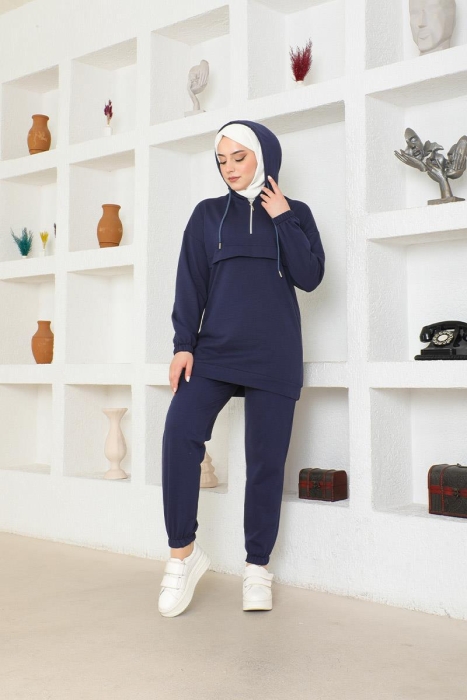 Tracksuit Set TRN1019 - Navy blue - 6