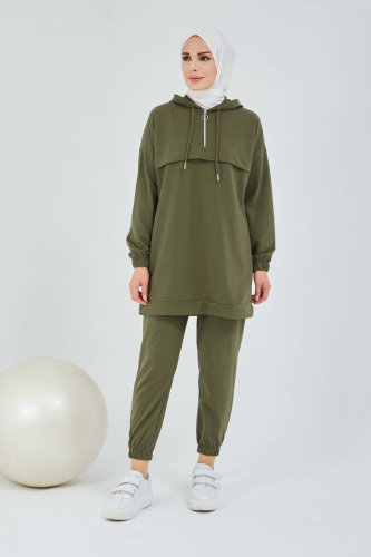 Tracksuit Set TRN1019 Khaki - 4