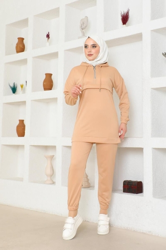 Tracksuit Set TRN1019 Latte - 4