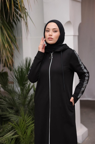 Unlined - Abaya -BTS0008 - Black - 5