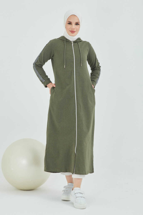 Unlined - Abaya -BTS0008 - khaki - 1