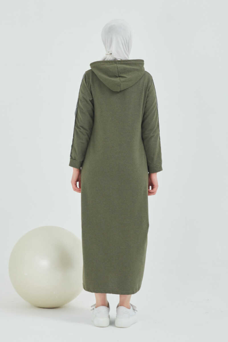 Unlined - Abaya -BTS0008 - khaki - 7