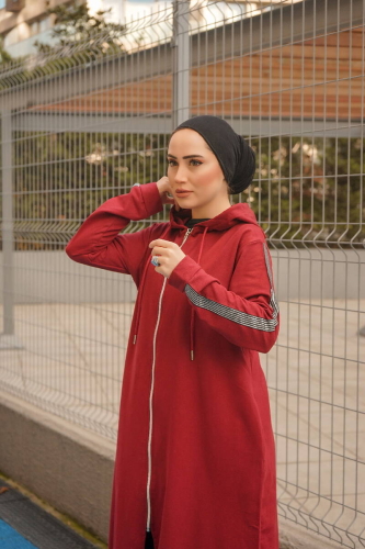 Unlined - Abaya -BTS0008 - Maroon - 2